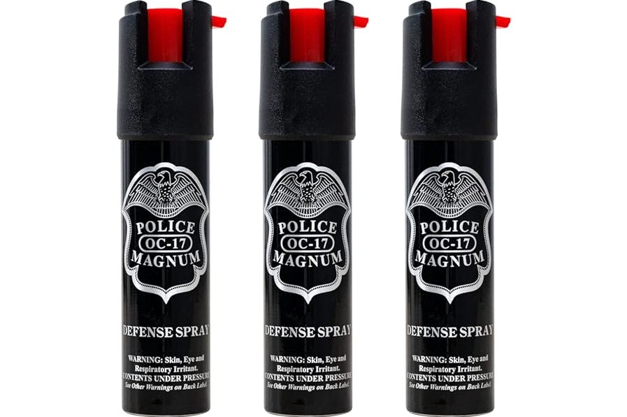Police Magnum Compact Pepper Spray for Personal Safety - Maximum Heat Strength OC - Small, Discreet Carry Canister - Made in The USA-3 Pack 3/4oz TL product image