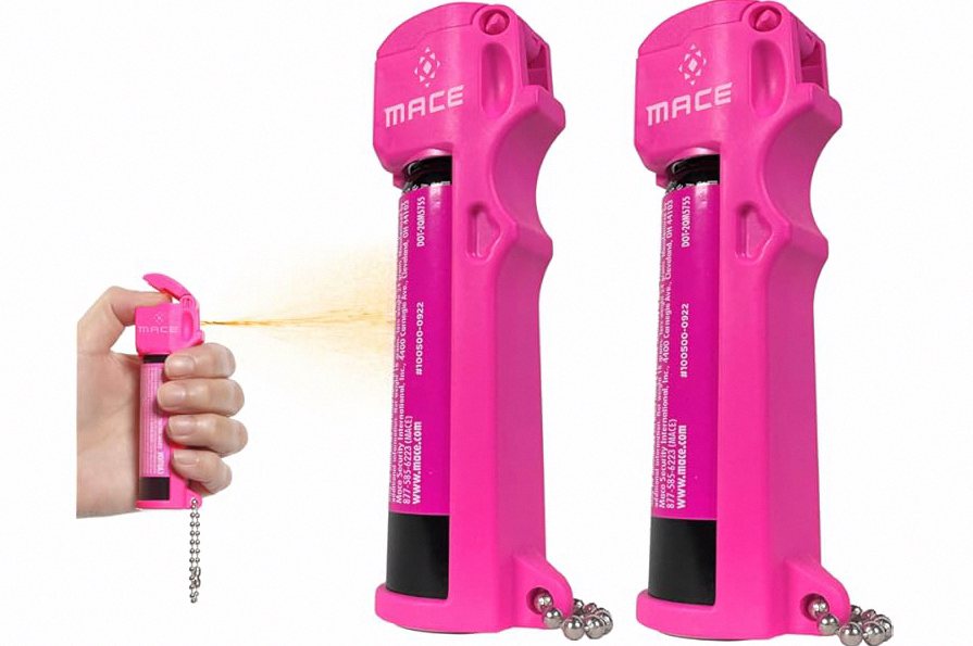 Police Magnum Mini Pepper Spray Self Defense Safety Tool- Tactical Strong Built-in Keyring Holder- Maximum Heat Strength OC- Made in The USA 1/2oz product image