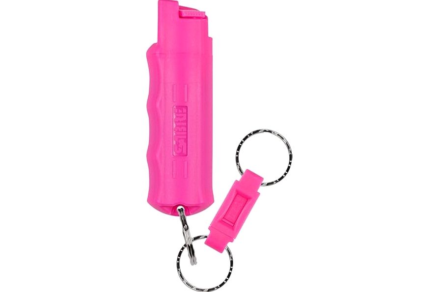 Sabre Pepper Spray - Quick Release Keychain for Easy Carry & Fast Access, Max Police Strength Self Defense OC Spray with UV Dye, 10 Sec. Spray Time, Finger Grip - Faster Aim, 0.54 fl oz,Secure Safety product image