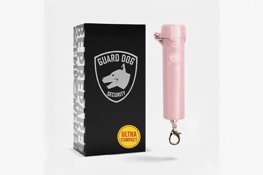 Guard Dog Security Packin' Heat, World’s Smallest Pepper Spray Self Defense for Women, Police Strength with Keychain Snap Clip, Compact Design, Long Range, UV Dye, Push-Button Safety Cap product image