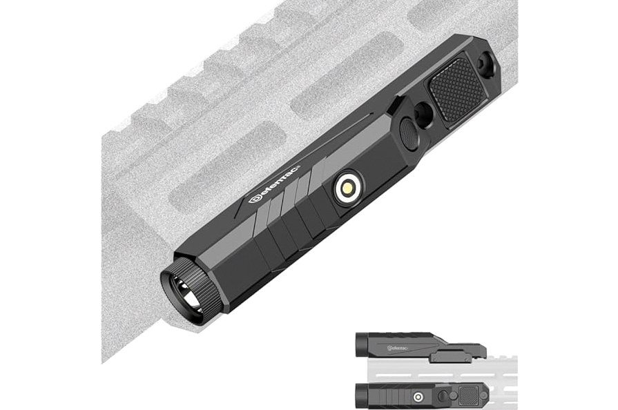DEFENTAC 1600 Lumens Tactical Flashlight with Momentary and Strobe for Rifle, Weapon Light with Built-in Pressure Switch Compatible with M-Lok Rail Surface, Magnetic Rechargeable product image